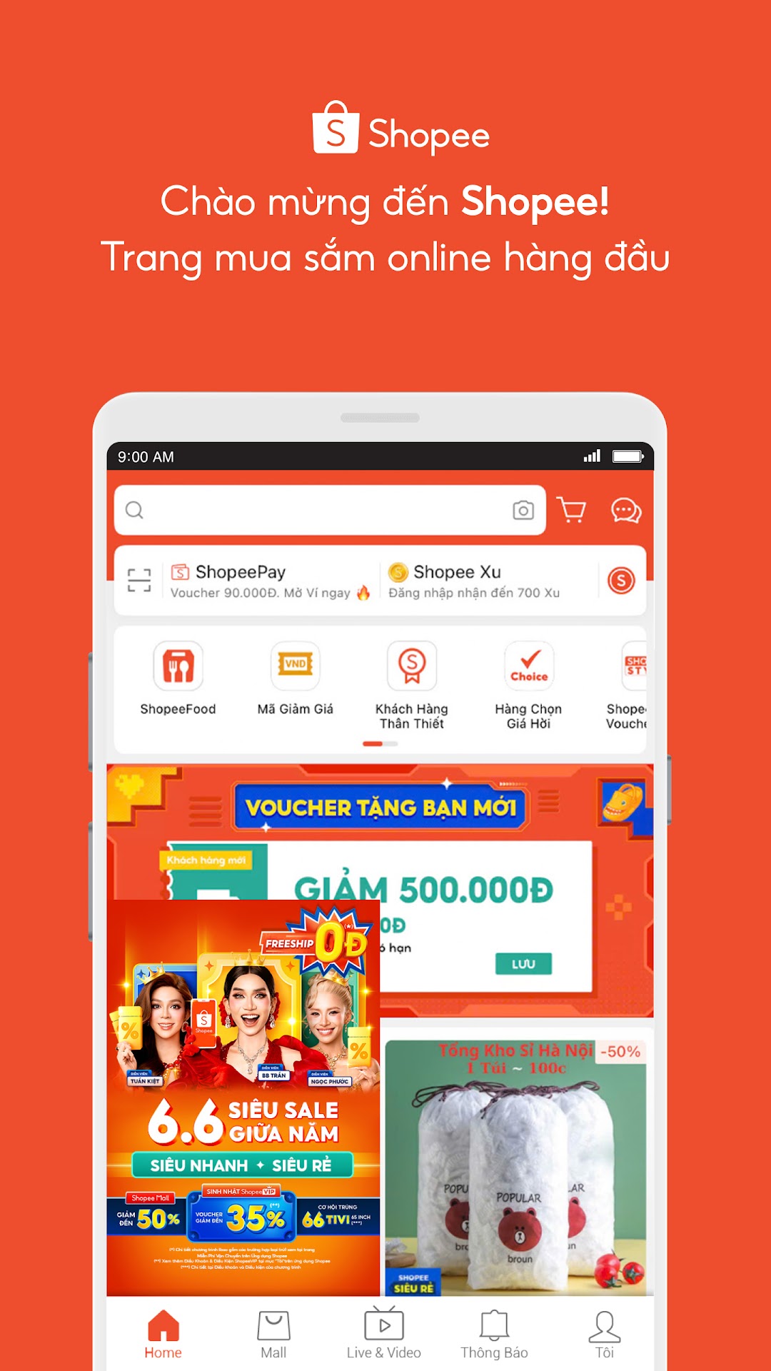 Shopee 6.6 Đại Tiệc Giữa Năm mod apk screenshot 1